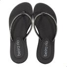 Tamanco Feminino Beira Rio Tira Pronta Strass Black Diamond Preto