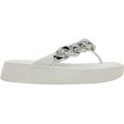 Tamanco Feminino FlatForm Casual Dia a Dia com Corrente Petite Jolie PJ6515