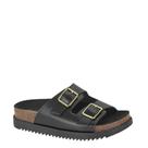 Tamanco Feminino Flatform Fivelas Moleca 5500.105 - Preto - 35