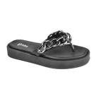 Tamanco Feminino Godiva Plataforma Corrente Preto Casual -