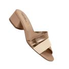Tamanco Feminino Modare Ortopedico Salto Bloco Baixo 7211107 Cor:Nude Ouro RosadoTamanho:36