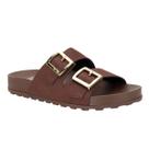 Tamanco Feminino Moleca Camurça Flex Chocolate Super Leve