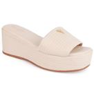 Tamanco Feminino Plataforma Sandália Flatform Detalhe Dourado Chinelo Confortável Original Olzzy