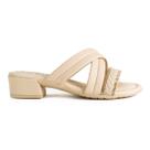 Tamanco Feminino Salto Bloco Conforto Campesi - Branco Off
