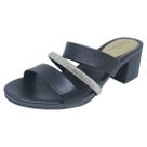 Tamanco Feminino Salto Bloco Médio Conforto Strass Modare