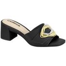 Tamanco Feminino Salto Grosso Moleca 5496117 Preto Preto Napa