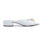 Tamanco Feminino Solis Branco e Dourado - 7635