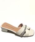 Tamanco Feminino Tira Strass Nara Martins Off White-87117