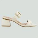 Tamanco Feminino Vizzano Napa Calf Tira Pronta Branco Off