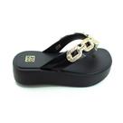 Tamanco Feminino Zaxy Chain - Preto