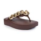Tamanco Flatform Petite Jolie Marrom Corrente Elos