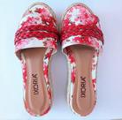 Tamanco Ixória Feminino Tecido Floral e Tiras Rústicas 616D