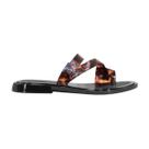Tamanco Melissa Cassie Slide Preto/Vidro/Tartaruga