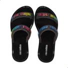 Tamanco Mini Melissa Duo M-Lover Slide Infantil Preto/Multicolor