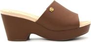 Tamanco modare feminino 7137.123 salto anabela 8cm leve