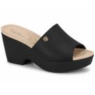 Tamanco Modare Feminino Salto Plataforma Anabela Preto -