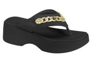 Tamanco Moleca Plataforma Feminino Com Corrente Dourada Preto Tamanco Moleca Plataforma Feminino Com Corrente Dourada Preto