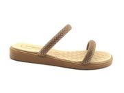 Tamanco Papete Flat Shoes 26007 Strass Brilho