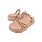 Tamanco Papete Infantil Feminina Sandália Brilho Strass Confortável Moda Flatform