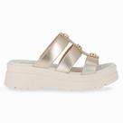 Tamanco piccadilly anabela ouro metal 219001-1 Tamanco piccadilly anabela ouro metal 219001-1