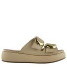 Tamanco Piccadilly Feminino com Fivela Dupla Dourada Tamanco Piccadilly Feminino com Fivela Dupla Dourada