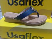 Tamanco Platafoma Couro New Blue Enfeite Monograma Usaflex Dedo - AF0406001