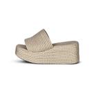 Tamanco Plataforma Feminino Corda Bege - Joana