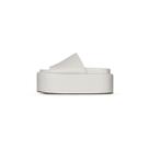 Tamanco Plataforma Feminino Salto Alto Anabela Mule Branca Cor:Off-WhiteTamanho:35