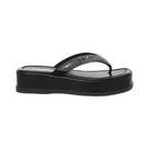 Tamanco Plataforma Flatform Feminino Chinelo de Dedo Strass
