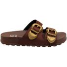 Tamanco Plataforma Slide Moleca Fivela Camurça Feminino
