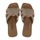 Tamanco Rasteira Feminina Melshoes Bronze Com Strass Tamanco Rasteira Feminina Melshoes Bronze Com Strass
