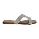 Tamanco Rasteira Feminina Melshoes Prata Com Strass Tamanco Rasteira Feminina Melshoes Prata Com Strass