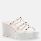 Tamanco Tachas Metalizadas Off White Tamanco Tachas Metalizadas Off White