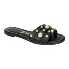 Tamanco Vizzano Flat Pedraria 6371.381 Preto Tamanco Vizzano Flat Pedraria 6371.381 Preto