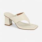 Tamanco Vizzano Salto Bloco De Dedo Off White