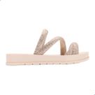 Tamanco Zaxy Infantil Slide Glitter Nude Claro
