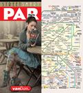 Tamanho de bolso dobrável laminado Map VanDam StreetSmart Paris Tamanho de bolso dobrável laminado Map VanDam StreetSmart Paris