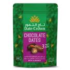 Tâmaras com Chocolate Date Crown 250g Ao Leite e Amargo Importadas de Dubai