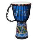 Tambor africano Djembe LIEKE 25x50cm em pele de cabra em mogno azul