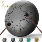 Tambor de chakra de língua de aço Innowarmer Rain Drum de 6 polegadas preto