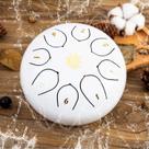 Tambor de língua de aço Eavnbaek Rain Chime Drum 8 notas 15 cm branco
