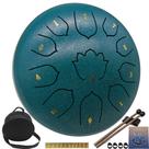 Tambor de lingueta de aço LONCHAN Rain Drum de 8 polegadas e 11 notas com acessórios Tambor de lingueta de aço LONCHAN Rain Drum de 8 polegadas e 11 notas com acessórios