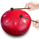 Tambor de lingueta de aço REGIS de 15 cm 8 notas com bolsa e marretas - vermelho