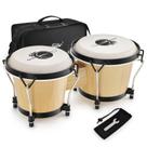 Tambores Bongo Eastar EBO-1 Wood 6” e 7” para crianças e adultos