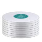 Tambores de bolo Losris brancos redondos de 35 cm com bordas de 1,27 cm de espessura