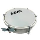 Tamborim 6" Alumínio Frisado Branco 595-ALBB - Gope