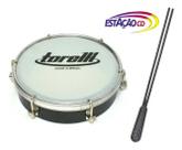Tamborim 6 ''Torelli TT404PR - Pele Leitosa + Baqueta Dupla