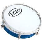 Tamborim Alumínio Anodizado Azul Com Pele Leitosa Izzo 6 Polegadas