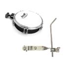 Tamborim Preto Com Clamp E Suporte Para Pedestal Torelli