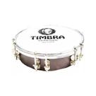 Tamborim timbra 06 madeira chocolate aro cromado p3